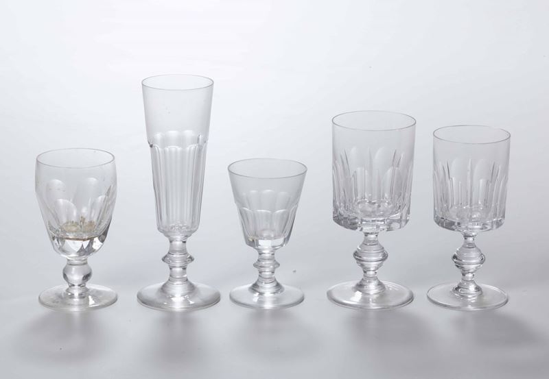 Lotto composto da diversi bicchieri in cristallo  - Auction Antiques II - Timed Auction - Cambi Casa d'Aste