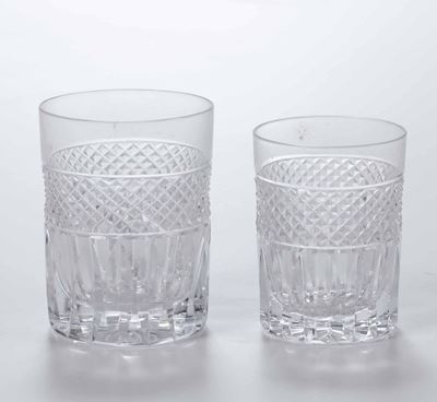 Lotto di 8 Bicchieri da Acqua e 11 Bicchieri da Vino Cilindrici, Rosenthal.