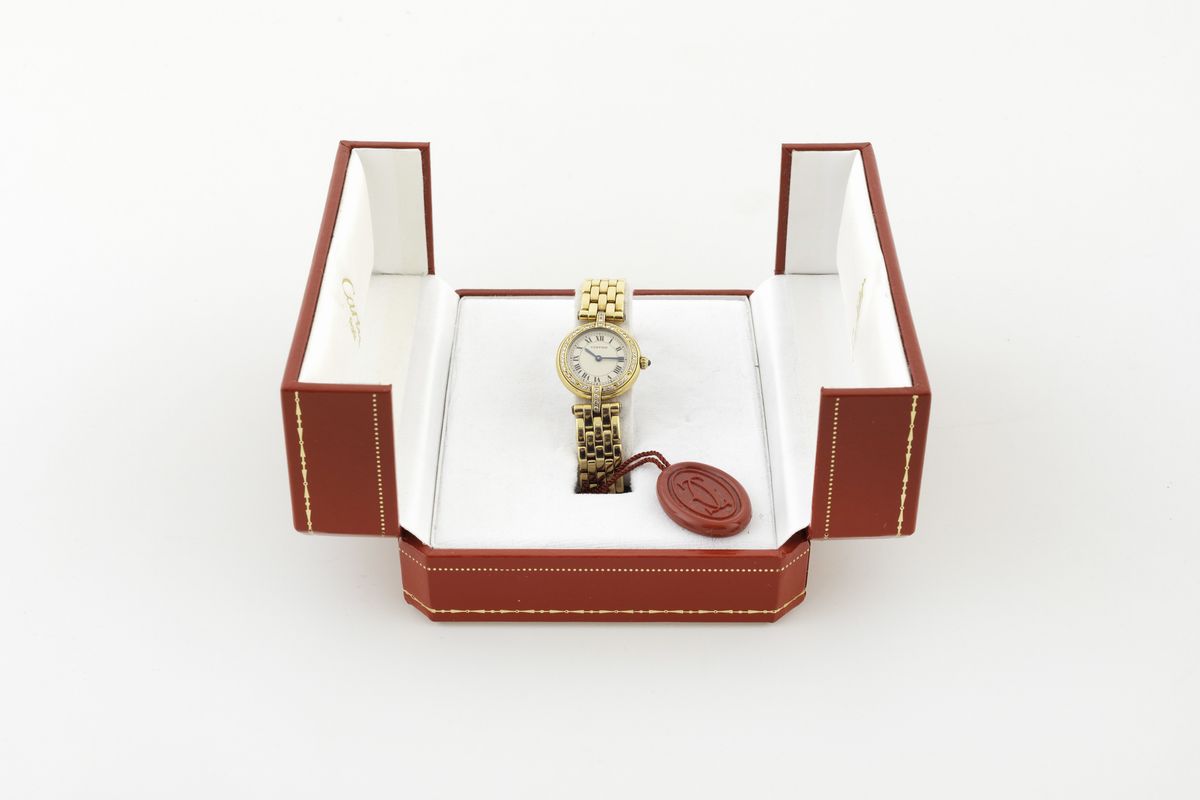 Cartier - Elegante Panthere Vandôme con Lunetta in Diamanti, Movimento al Quarzo, Circa 2000 con ...