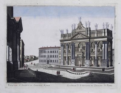 Remondini - Vedute Otticheprospettiva di Monte Cavallo a Roma e Chiesa di San Giovanni in Lateran...