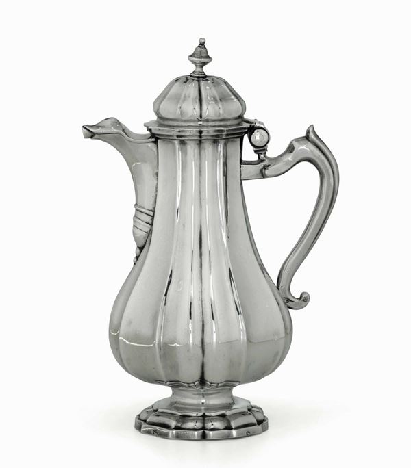 A silver coffee pot, Verona, mid 1700s