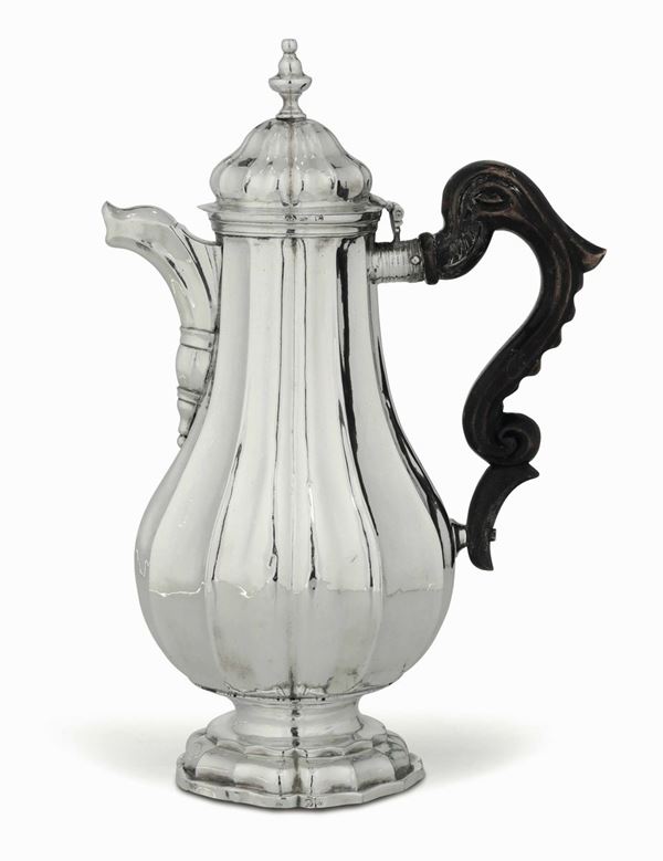 A silver coffee pot, Venice 1700s