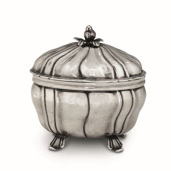 A silver sugar pot, Turin mid 1700s