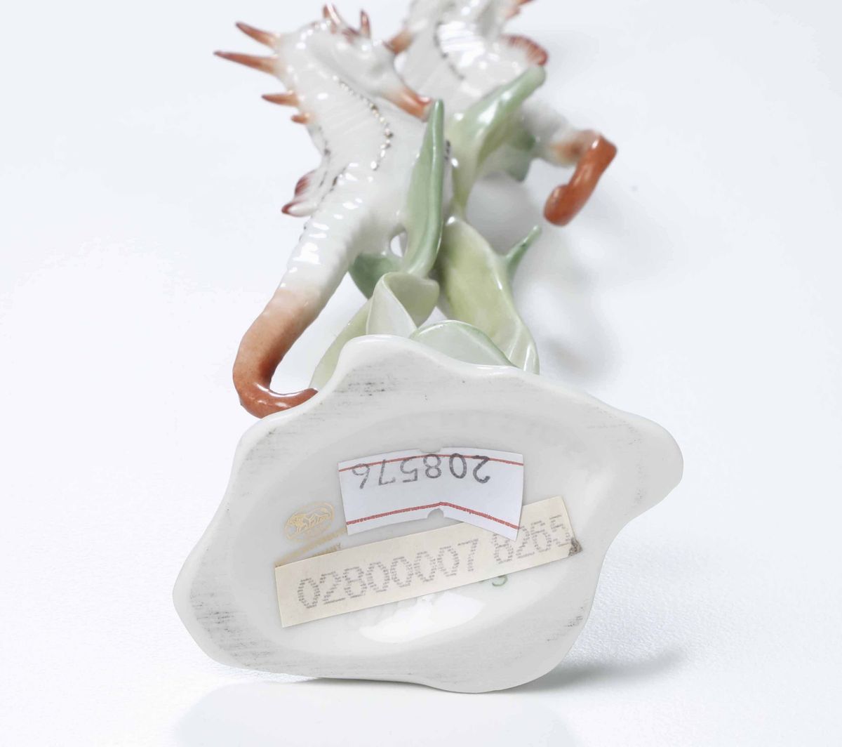 Due Figurine: Cavallucci Marini e un Fenicottero Rosa Germania, Selb (baviera), Manifattura Hutsc...