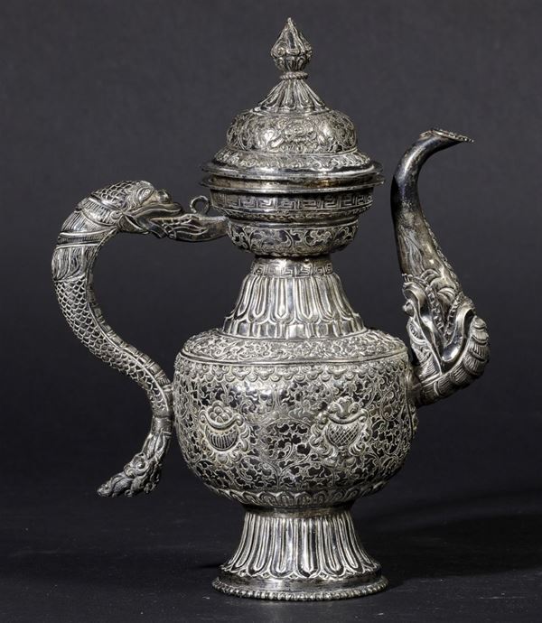A metal teapot, Tibet, 1800s.