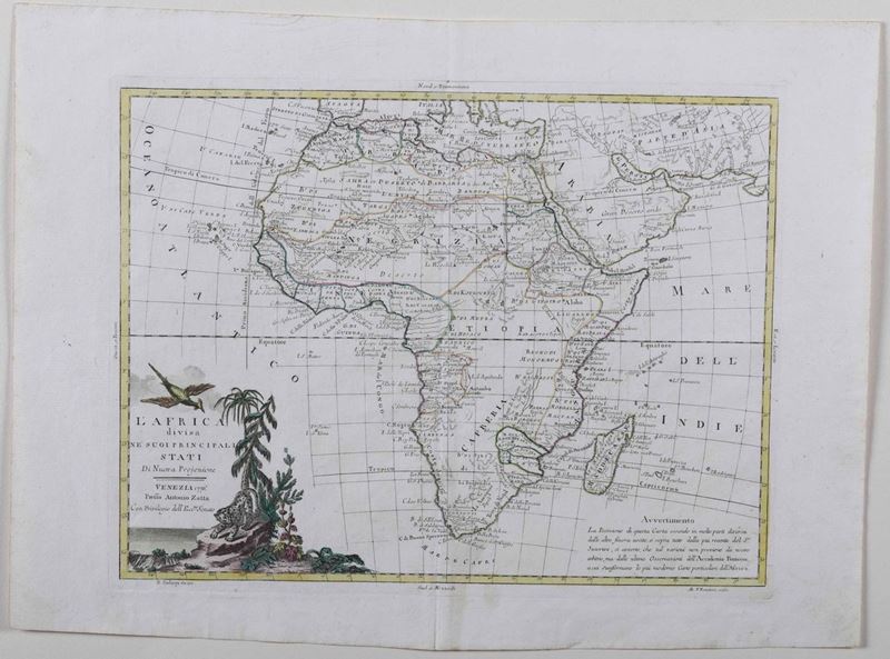 Zatta, Antonio L'Africa divisa nei suoi principali stati..Venezia,Zatta,1776  - Auction Engravings, Views, Maps and Rare Books - Cambi Casa d'Aste