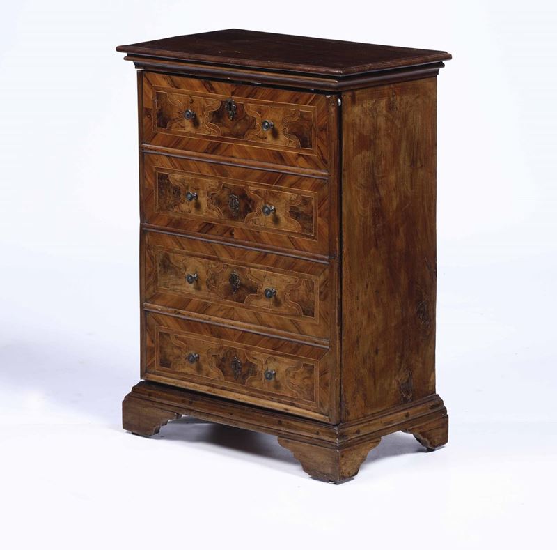 Comodino in legno ad uno sportello, fine XVIII secolo  - Auction Antiques | Time Auction - Cambi Casa d'Aste