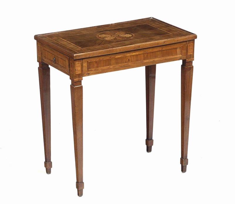 Tavolino lastronato ed intarsiato, XIX secolo  - Asta Antiquariato II - Asta a Tempo - Cambi Casa d'Aste
