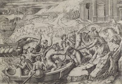 Marcantonio Raimondi (molinella, 1479 Ca. – Bologna, Prima del 1534)il Rapimento di Elena