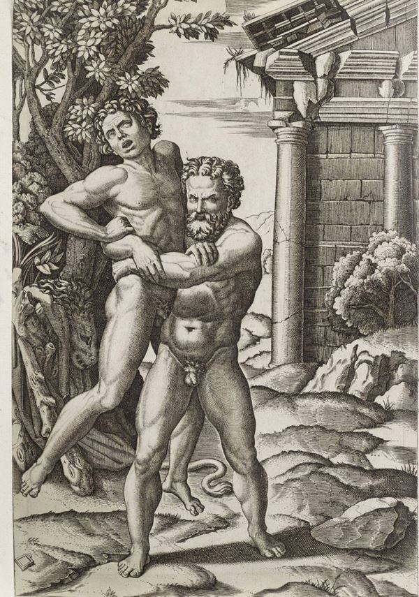 Marcantonio Raimondi (Molinella, 1479 ca. – Bologna, prima del 1534) Ercole e Anteo