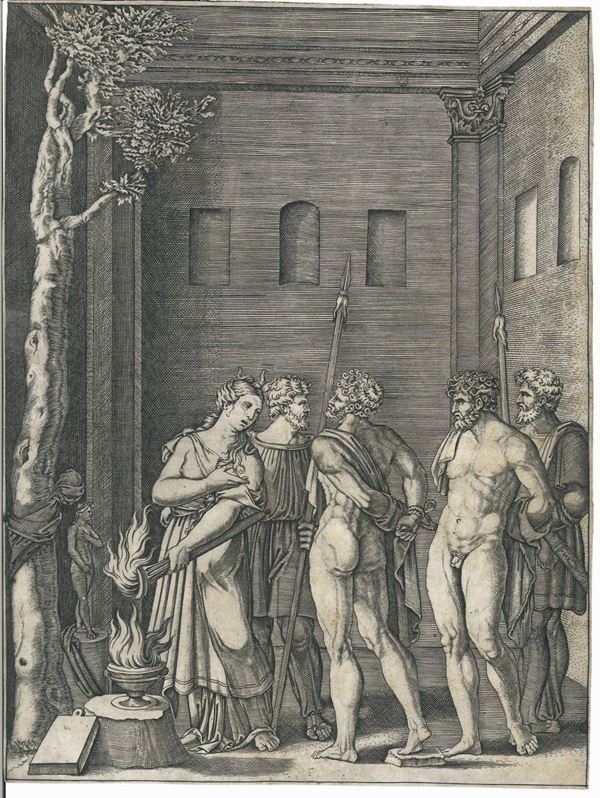 Agostino de Musi detto Veneziano (Venezia, 1490 ca. – Roma, 1540 ca.) Iphigenia