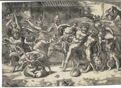 Agostino De Musi Detto Veneziano (venezia, 1490 Ca. – Roma, 1540 Ca.)corteo di Bacco