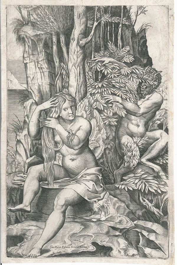 Marco Dente (Ravenna, 1493 - Roma, 1527) Pan e Siringa