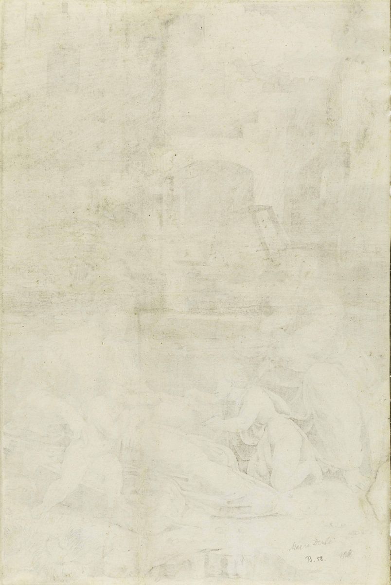 Marco Dente (ravenna, 1493 - Roma, 1527)la Madonna della Coscia Lunga