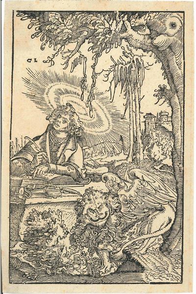 Lucas Cranach il Vecchio (kronach 1472 - Weimar 1553)san Marco Scrive il Vangelo