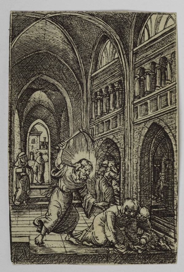 Albrecht Altdorfer (1480 circa – Ratisbona, 1538) Cristo caccia i mercanti dal tempio