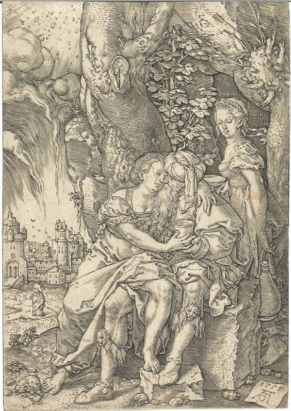 Heinrich Aldegrever (Paderborn, 1502 – Soest, 1560 circa) Loth e le figlie