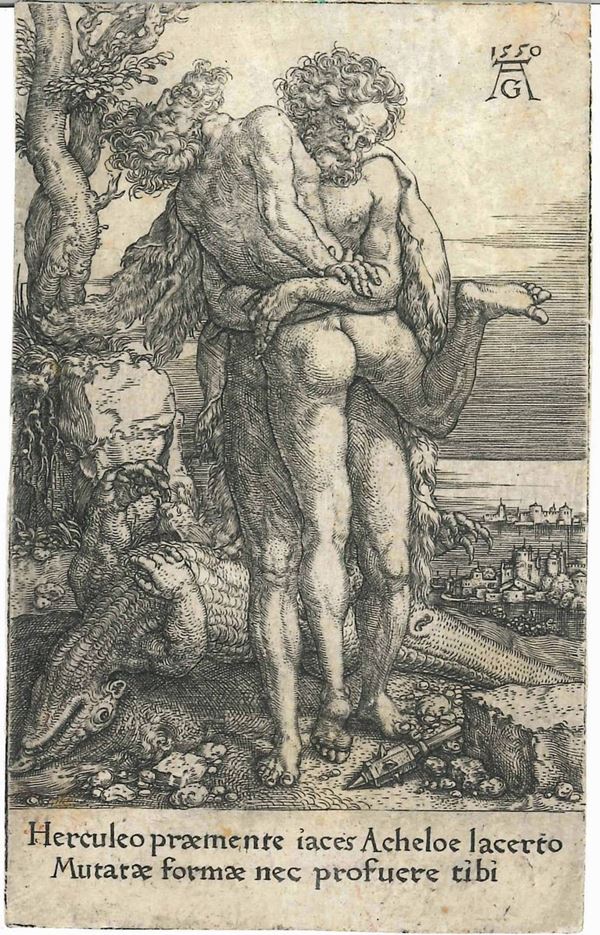 Heinrich Aldegrever (Paderborn, 1502 – Soest, 1560 circa) Ercole e Acheolo