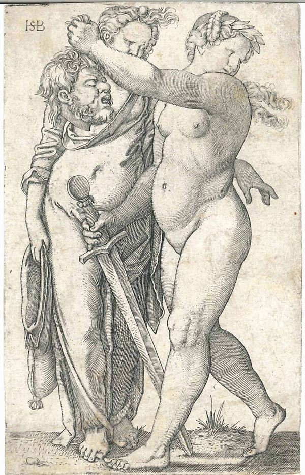 Hans Sebald Beham (Norimberga, 1500- Francoforte sul Meno, 1550) Giuditta con la testa di Oloferne