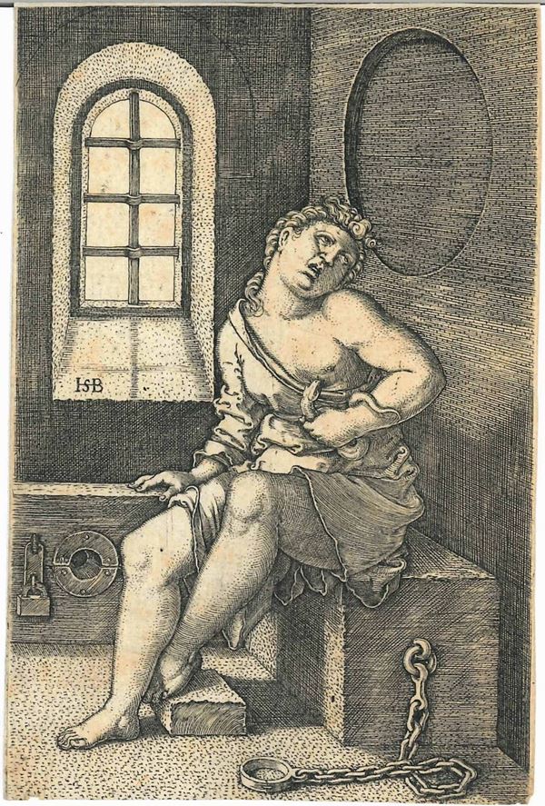 Hans Sebald Beham (Norimberga, 1500- Francoforte sul Meno, 1550) Cleopatra