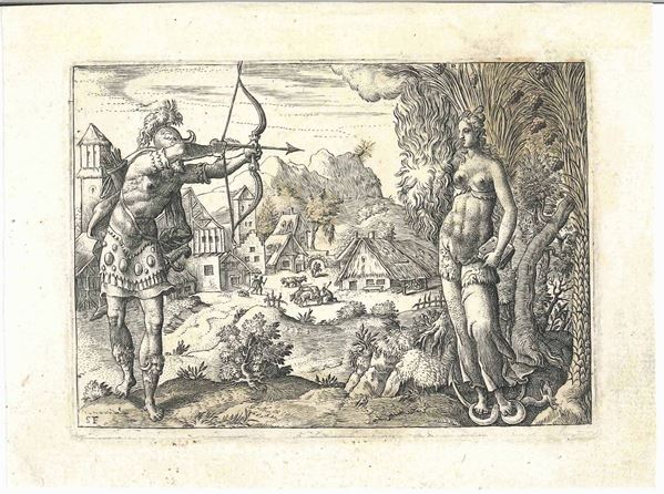 Etienne Delaune (Orléans, 1518 ca. - Parigi, 1583) Il Mondo non può uccidere la Virtù