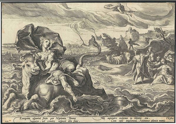 Hendrick Goltzius (Venlo, 1558 – Haarlem, 1617) Il ratto di Europa
