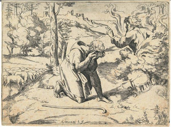 Giovanni Lanfranco (Parma, 1582 - Roma, 1647) Mosè e il roveto ardente