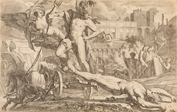Pietro Testa (Lucca 1611 - Roma 1650) Achille trascina il corpo di Ettore