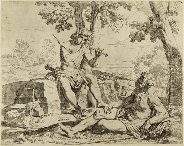 Simone Cantarini (Pesaro 1612 - Verona 1648) Mercurio e Argo