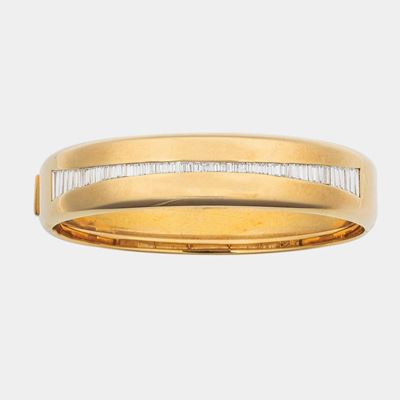 Demi-parure Composta da Bracciale Rigido ed Orecchini con Diamanti