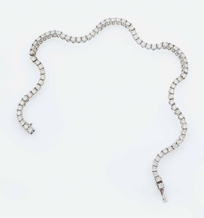 Bracciale Semirigido con Diamanti Taglio Brillante per Ct 4.00 Circa