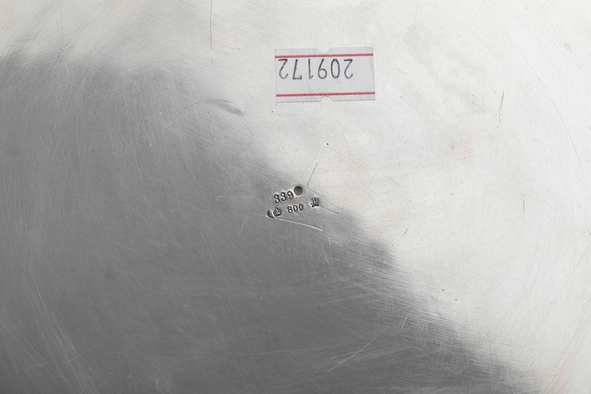 Zuppiera con Presentoire in Argento Fuso e Cesellato. Argenteria Tedesca, Prima Metà del XX Secol...