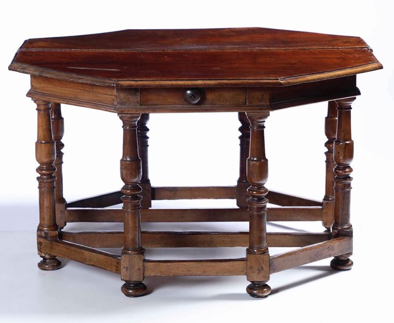 Due mezzi tavoli in noce, XVIII-XIX secolo  - Asta Antiquariato I - Asta a Tempo - Cambi Casa d'Aste