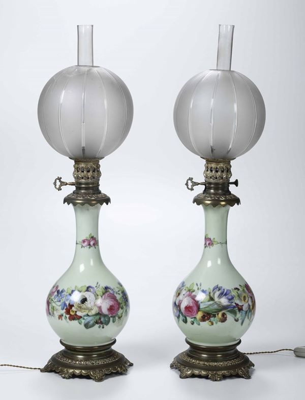 Coppia di lampade, XX secolo