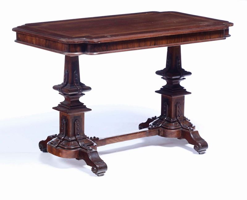 Tavolo in legno intagliato, XIX secolo  - Asta Antiquariato I - Asta a Tempo - Cambi Casa d'Aste