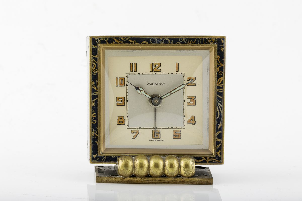 Bayard Orologio con Sveglia da Tavolo Art Decò