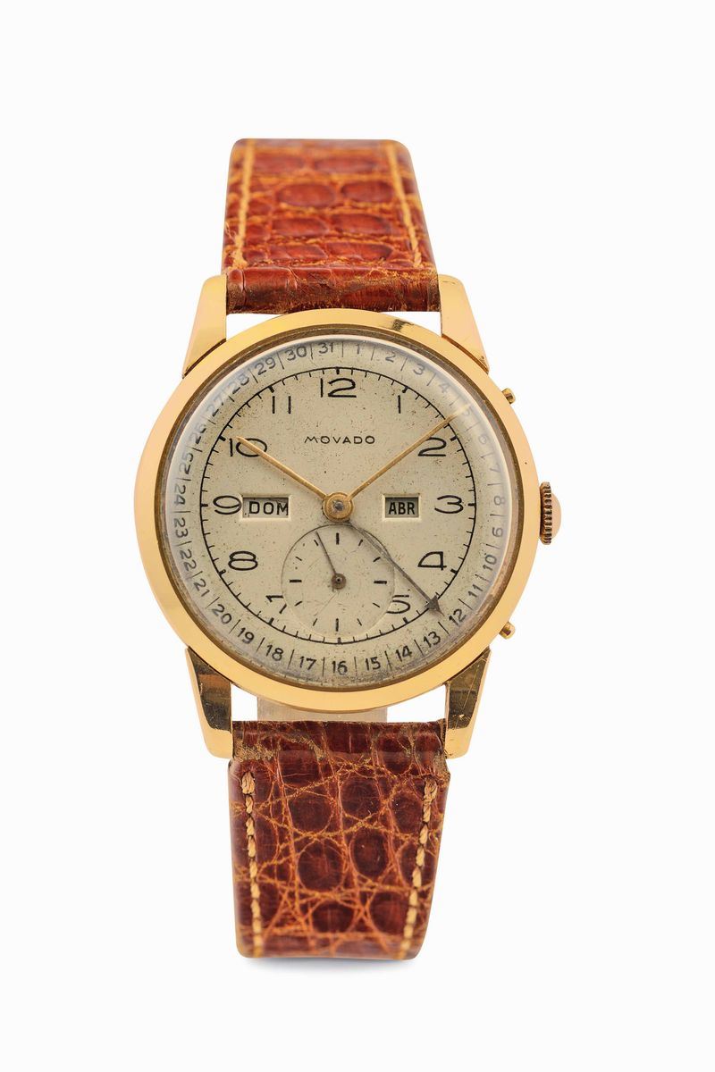MOVADO - Raro Calendograph, triplo calendario, carica manuale, oro 18ct., circa 1950  - Auction Watches and Pocket Watches - Cambi Casa d'Aste
