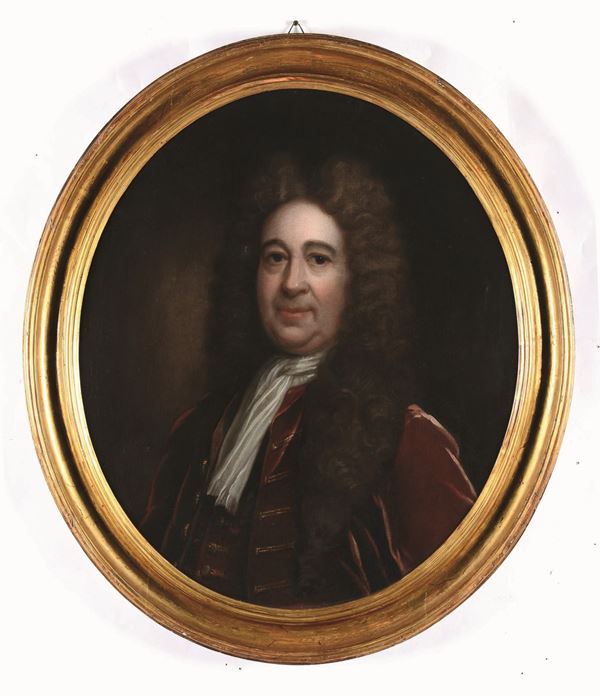 Godfrey Kneller (Lubecca 1646 - Londra 1723) Ritratto di gentiluomo
