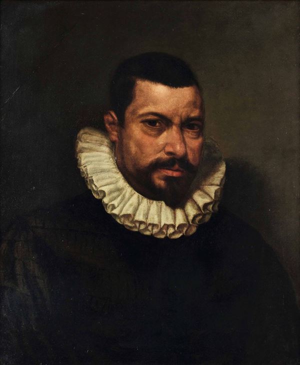 Felice Ricci detto il Brusasorzi (Verona 1540-1605) Ritratto a mezzobusto di uomo barbuto