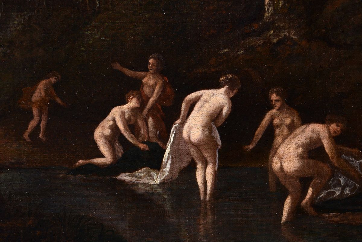 Cornelis Van Poelenburgh (utrecht 1594-1667)diana Scopre la Gravidanza di Callisto