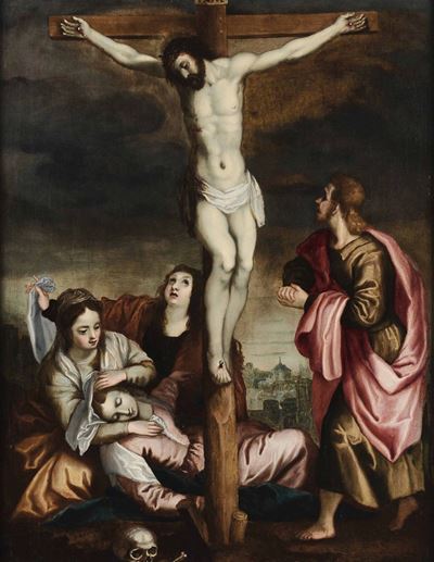 Scuola Fiamminga del XVI-XVII Secolocrocifissione