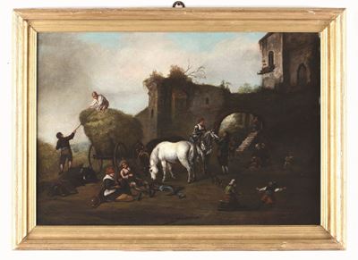 Jacob Van Strij (dordrecht 1756-1815)scena Contadina