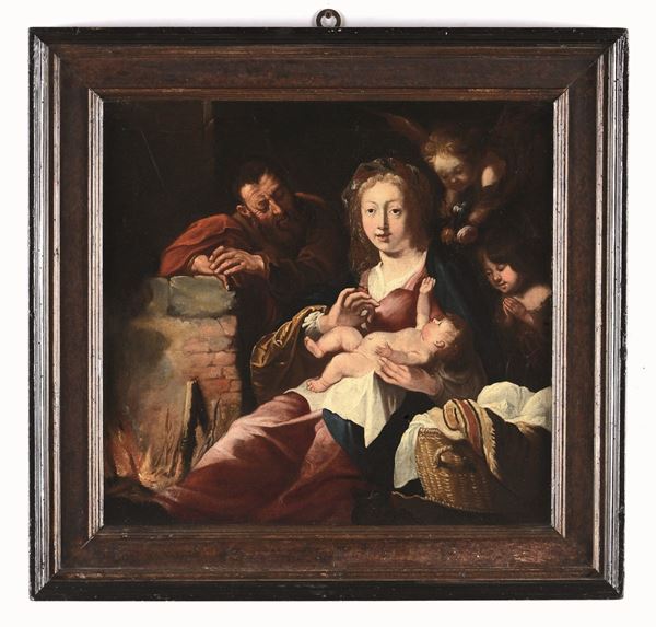 Jan Cossiers (Anversa 1600-1671), ambito di Sacra Famiglia