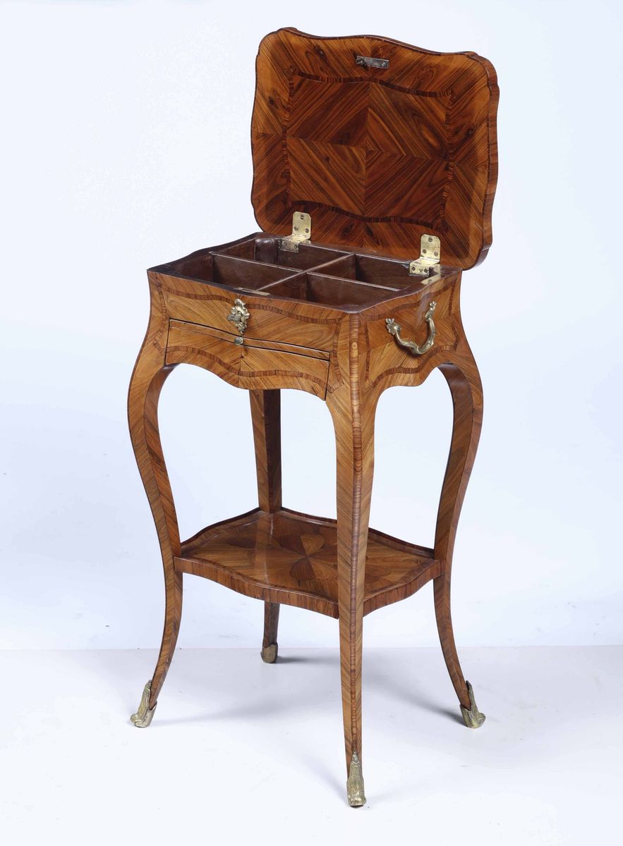 Tavolino da Lavoro Luigi XV Lastronato, Genova, Terzo Quarto del XVIII Secolo