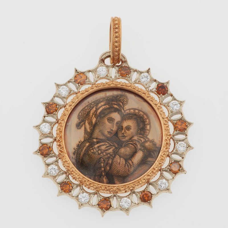 Gold and diamond pendant  - Auction Jewels - Cambi Casa d'Aste