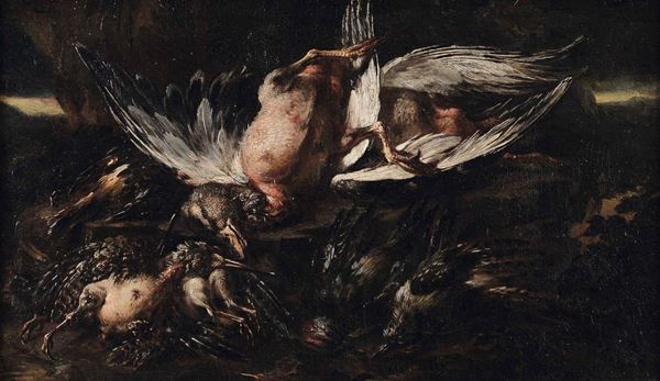 Felice Boselli (Piacenza 1650 - Parma 1732), ambito di Natura morta con cacciagione