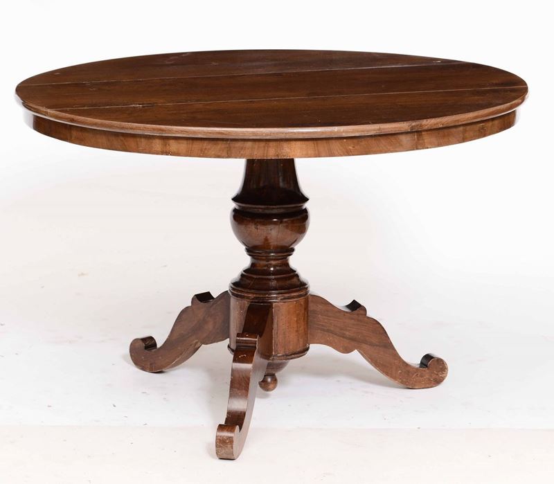 Tavolo circolare in legno, XIX secolo  - Asta Antiquariato I - Asta a Tempo - Cambi Casa d'Aste