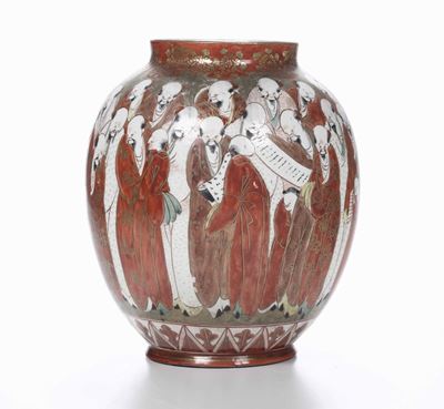 Vaso in Porcellana con Personaggi, Cina XX Secolo