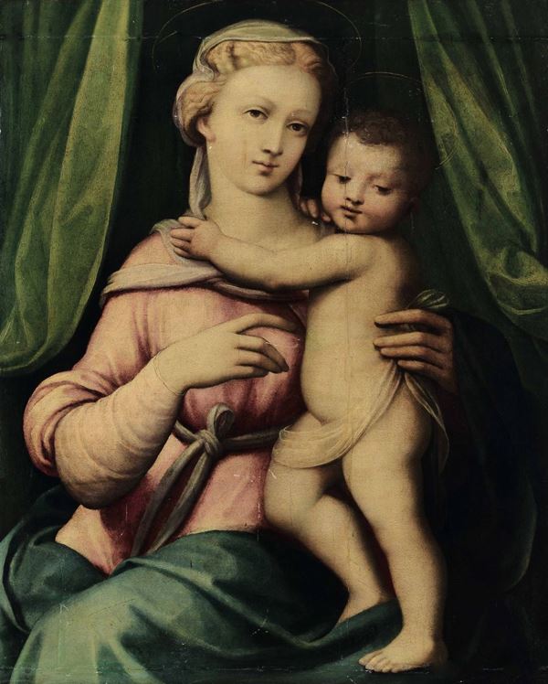 Scuola emiliana del XVI secolo Madonna con Bambino