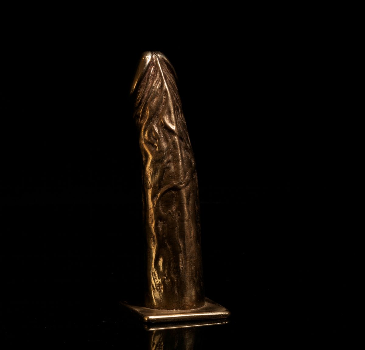 Fallo Eretto. Bronzo Fuso e Lucidato. Fonditore del XX-XXI Secolo